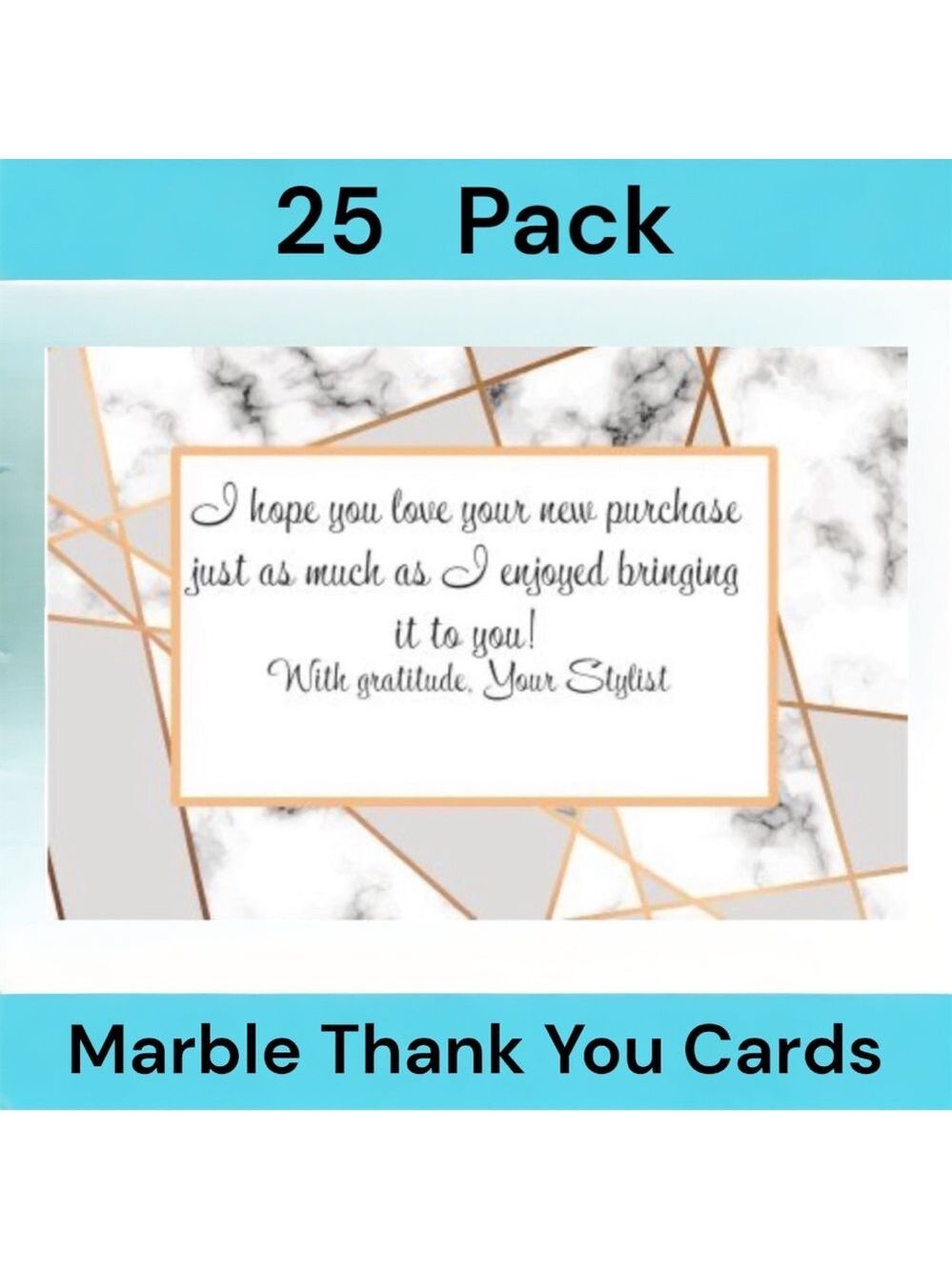 25 4X6 Marble Thank You Cards PRICE IS FIRM